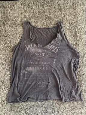Jack Daniel's Tennessee Whiskey Gray Sleeveless Tank Top